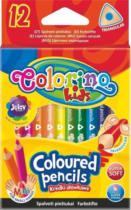 Colorino pastelky trojhranné poloviční, 12 barev Kids