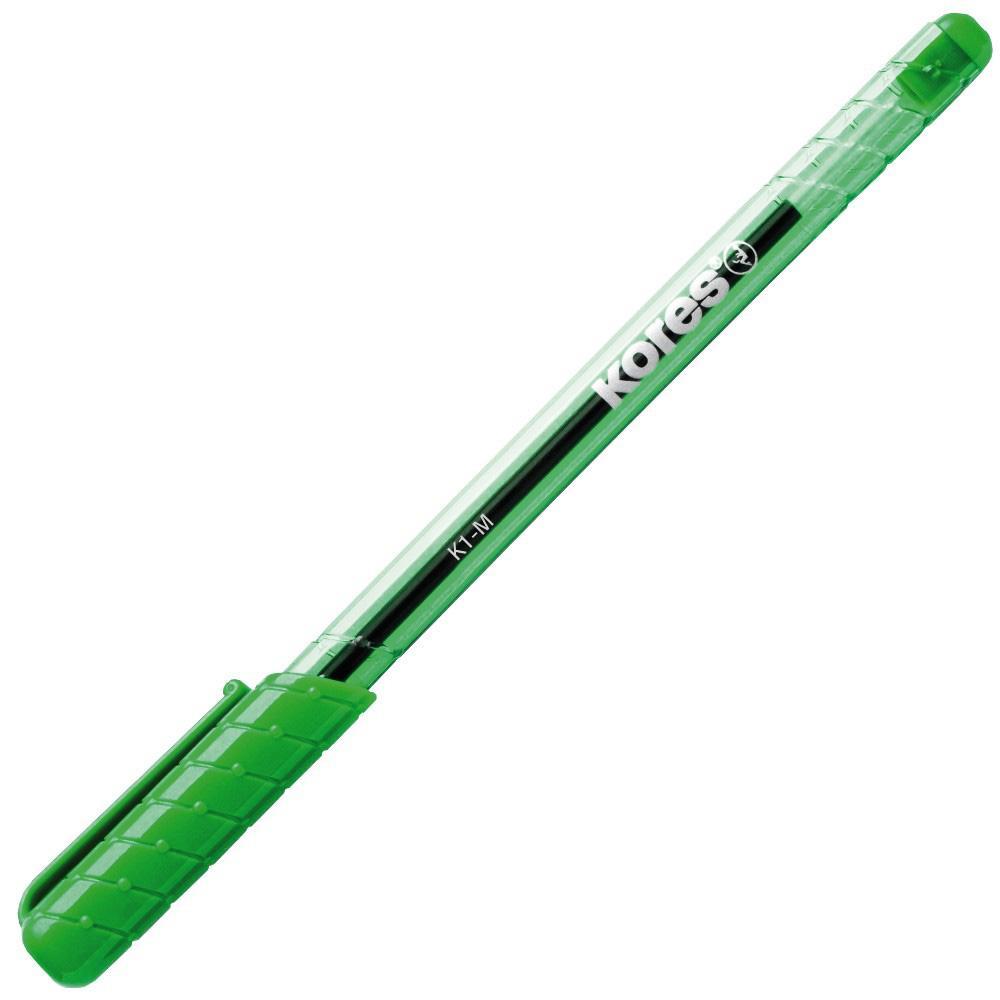 Kores pero kuličkové K1 trojhranné 0,7 mm, zelené