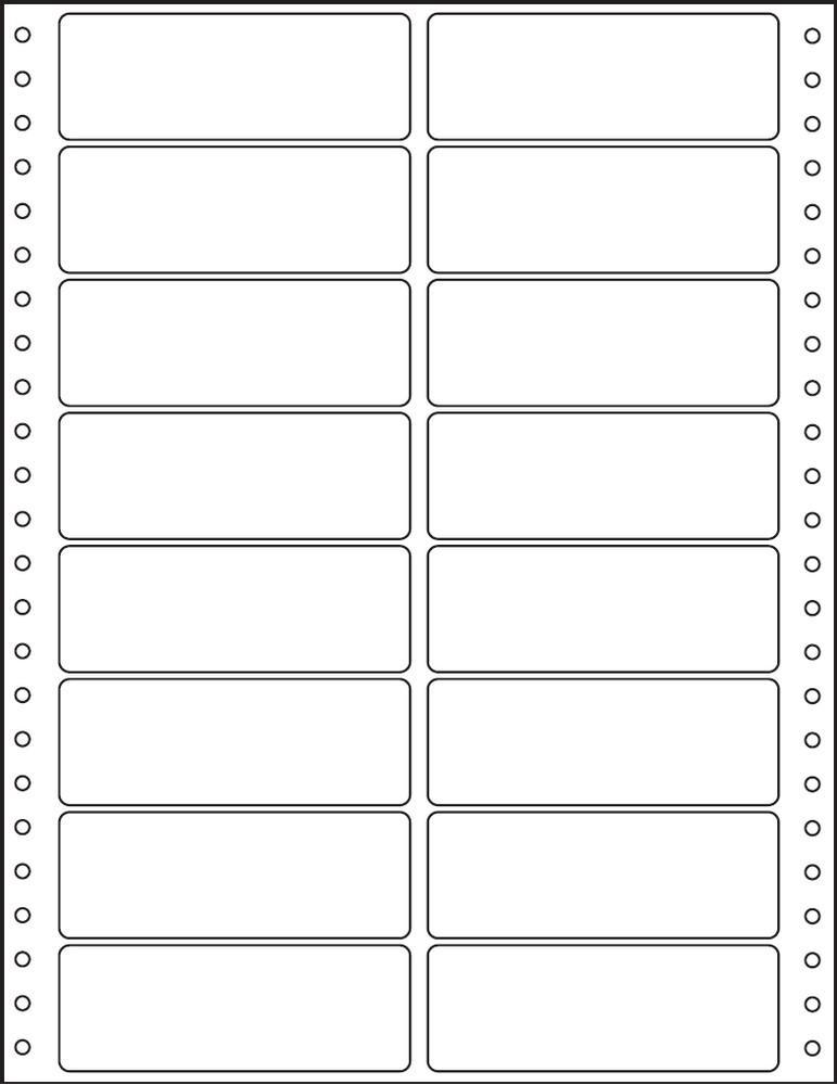 Etikety tabelační dvouřadé 100 x 36,1mm bílé