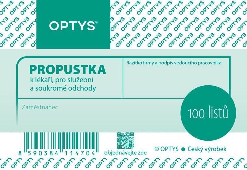 OPTYS propustka A7 100 L