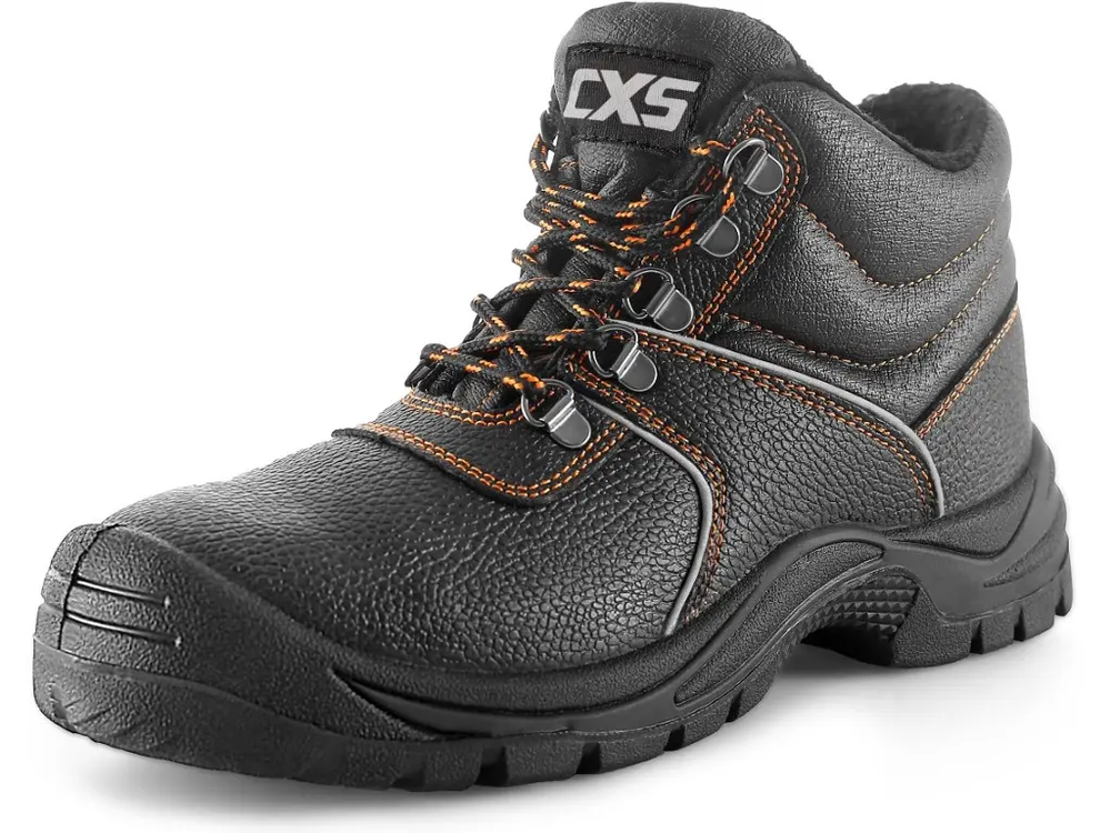 CXS obuv kotníková STONE APATIT WINTER S3, zimní, kožená, s ocel.špicí, černá vel. 40