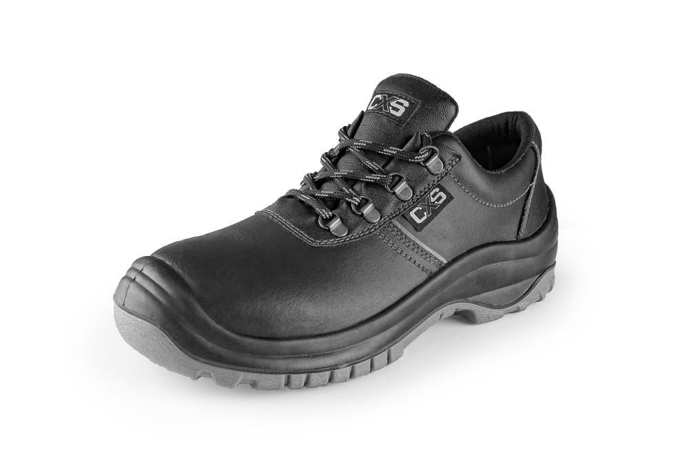 CXS obuv polobotka SAFETY STEEL VANAD S3, kožená, s ocel.špicí, černá vel. 47