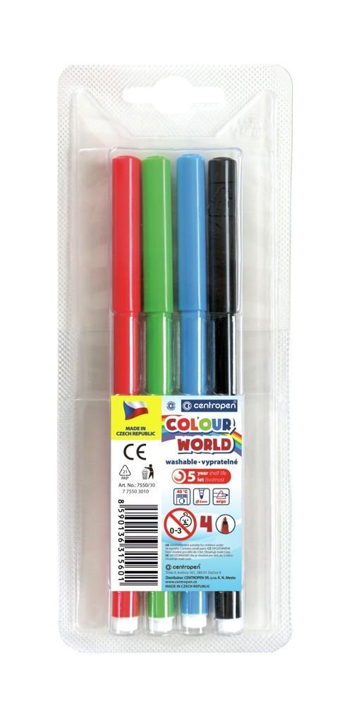 Centropen popisovač 7550/ 4 vypratelný Ergo