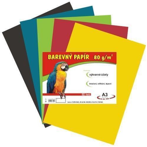 Papír náčrtkový A3 80g / 60l mix 12 barev