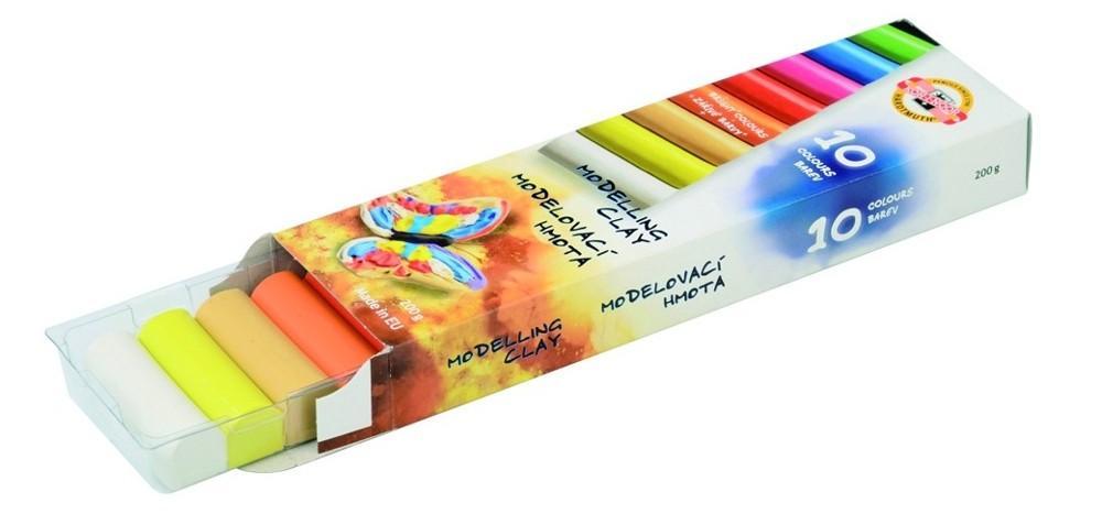 Koh-i-noor modelína KIN 10 barev v papírové krabičce - 200 g