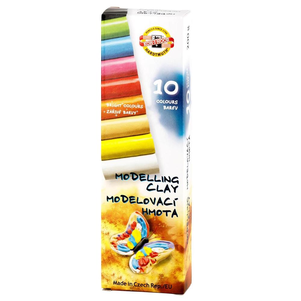 Koh-i-noor modelína KIN 10 barev v papírové krabičce - 200 g