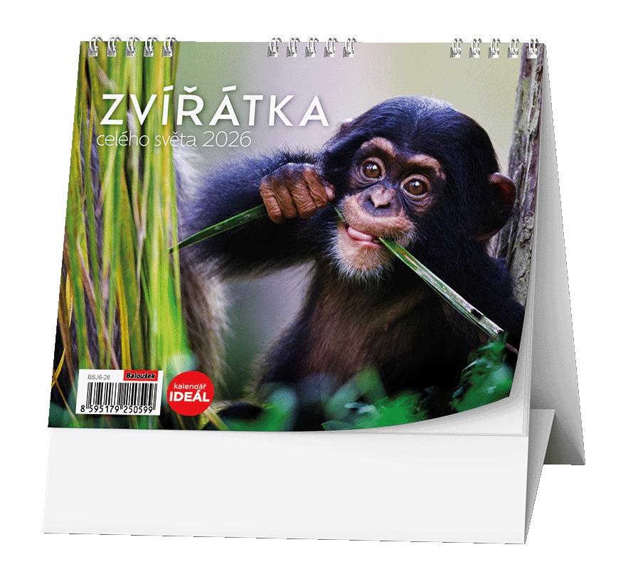 Baloušek Tisk kalendář stolní Ideál Zvířátka celého světa.