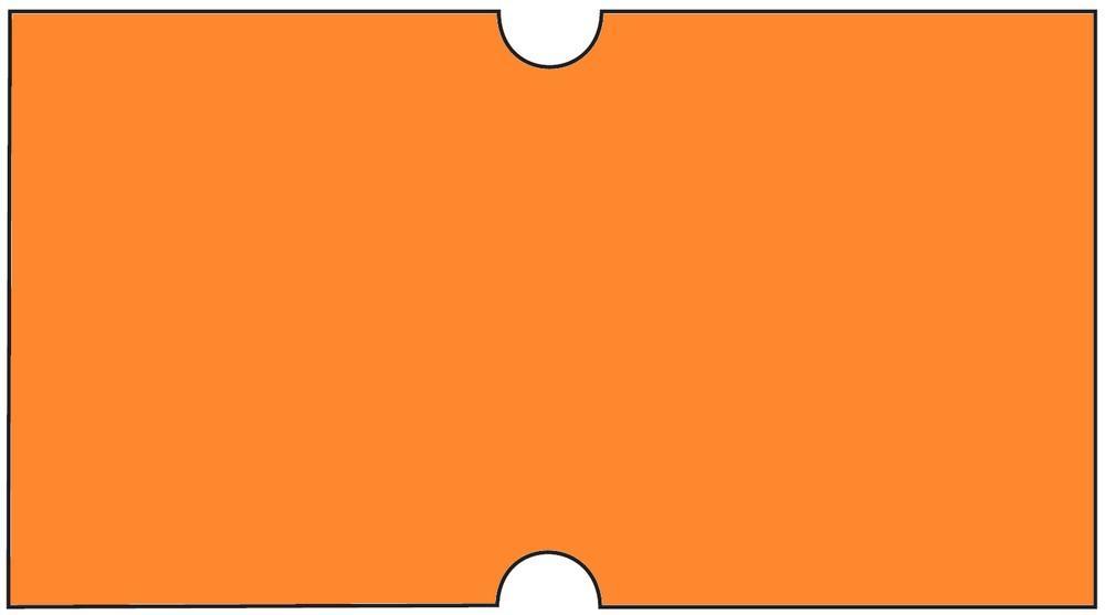 Etikety cenové 22 x 12 mm reflexní oranžové COLA-PLY
