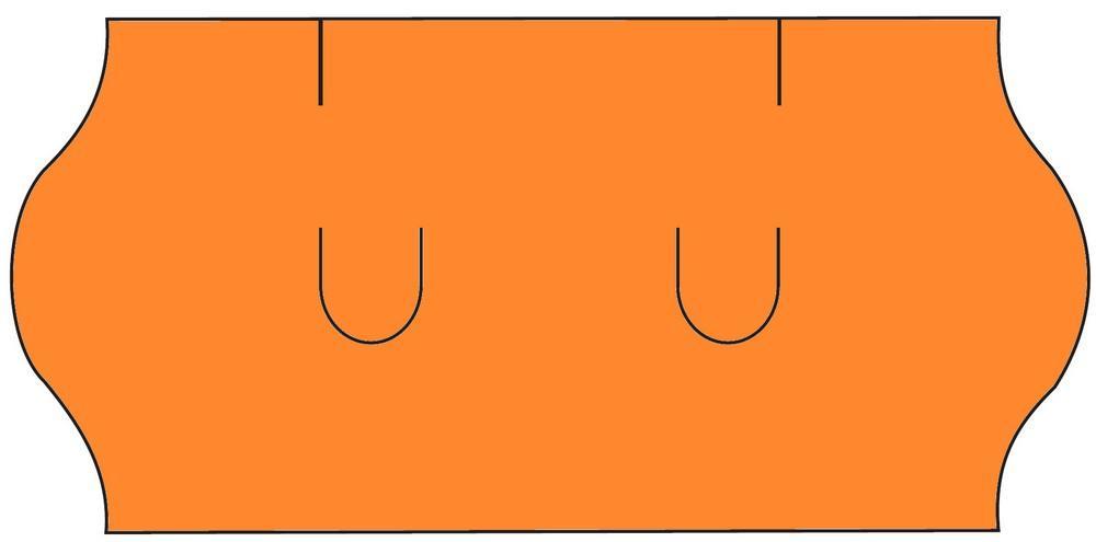 Etikety cenové 26 x 12 mm reflexní oranžové UNI