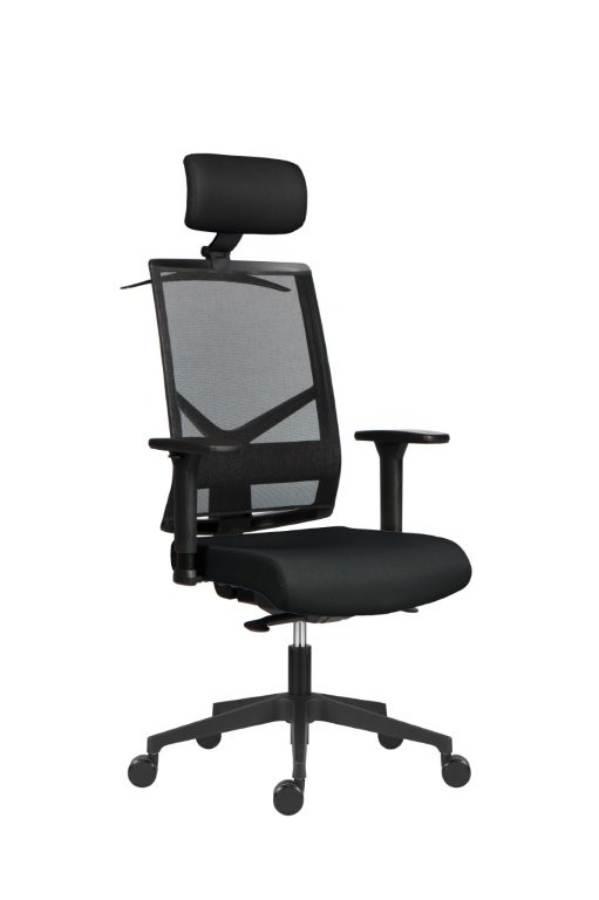 Kancelářská židle Omnia s opěrkou hlavy 1850 SYN SL D2 černá s opěrkou hlavy