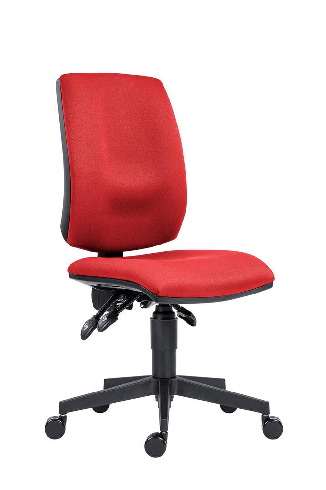 Kancelářská židle Flute - červená bez područek a podhlavníku