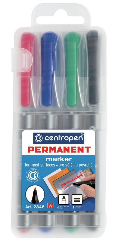 Centropen popisovač 2846 Permanent sada 4 barev