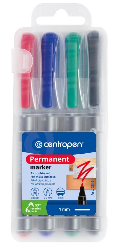 Centropen popisovač 2846 Permanent sada 4 barev