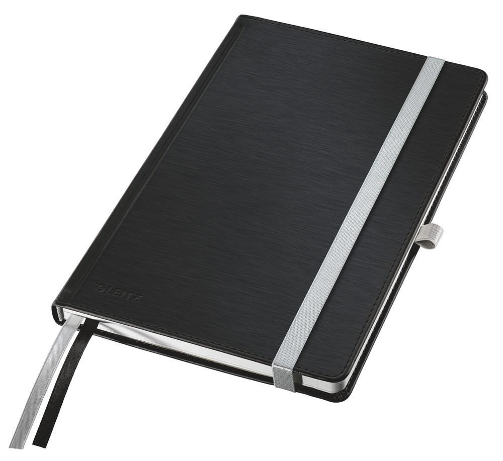 Leitz zápisník Style A5 tvrdé desky linkovaný saténově černý