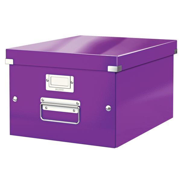 Leitz krabice CLICK & STORE WOW střední archivační, purpurová