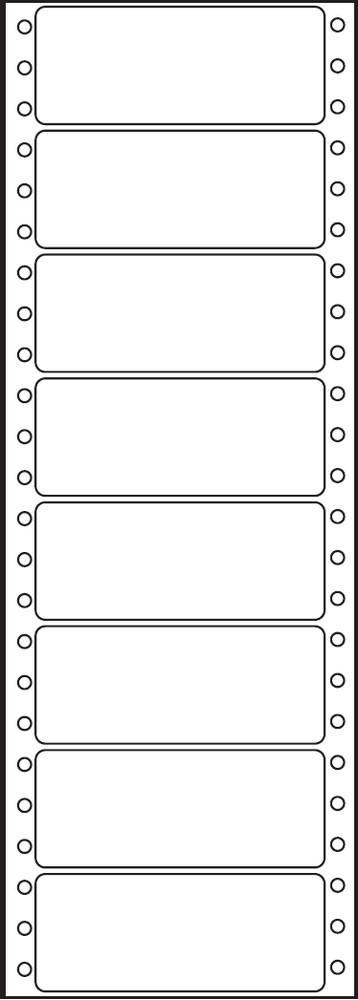 Etikety tabelační jednořadé 89 x 36,1mm bílé