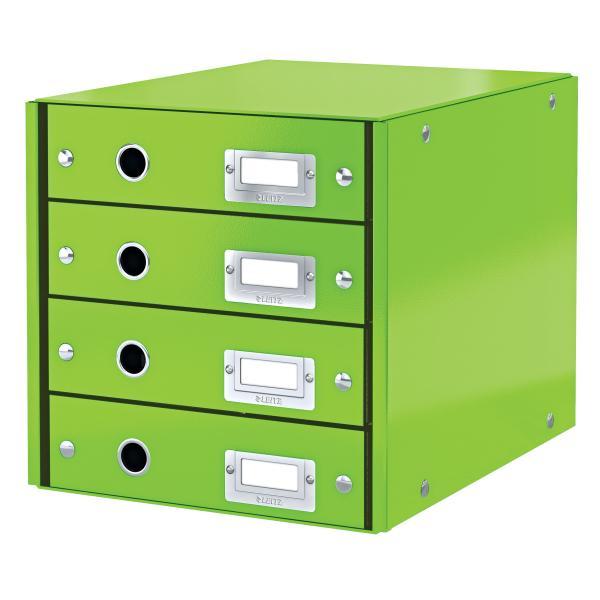 Leitz box zásuvkový CLICK & STORE 4 zásuvky zelený