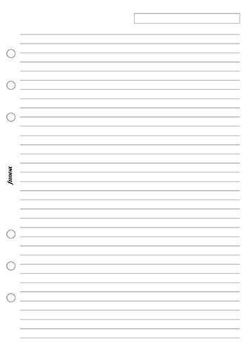 Filofax náhradní náplň do diáře A5 papír linkovaný, bílý, 25 listů