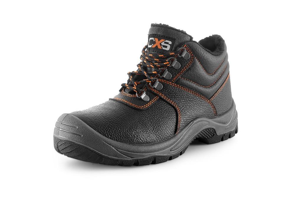 CXS obuv kotníková STONE APATIT WINTER O2, zimní, kožená, černá vel. 42