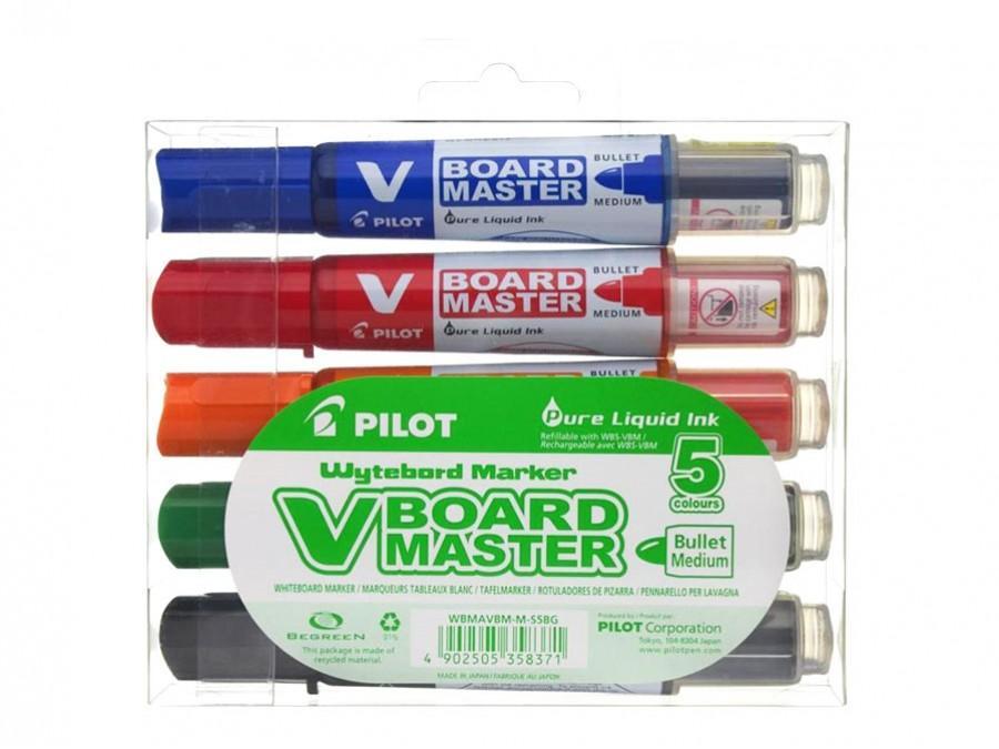 Pilot popisovač 5979 na bílé tabule V-Board Master sada 5 barev