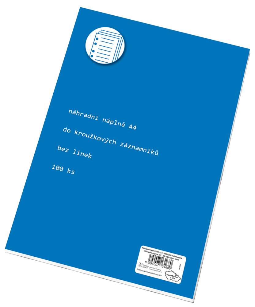 PAPÍRNY BRNO náhradní vložka A4 100 listů, čistá