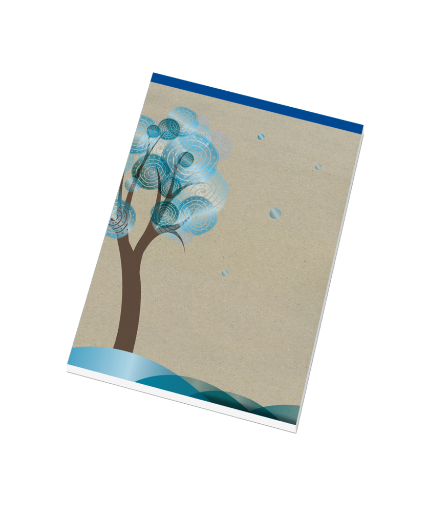 PAPÍRNY BRNO blok poznámkový šitý Ecology A6 čistý, 50 listů