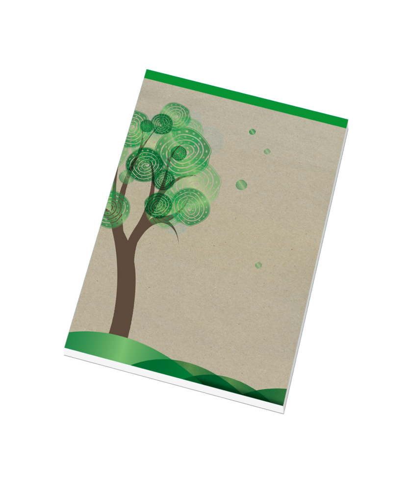 PAPÍRNY BRNO blok poznámkový šitý Ecology A5 čtverečkovaný, 50 listů