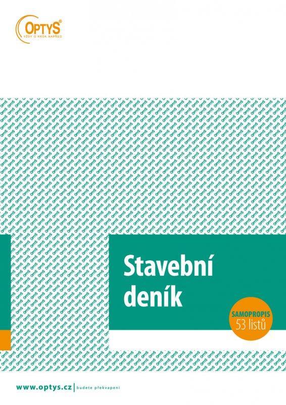Stavební deník pro velké stavby 53 listů, číslovaný