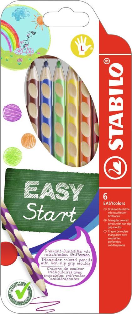 STABILO pastelky EASYcolors trojhranné pro leváky 6 ks