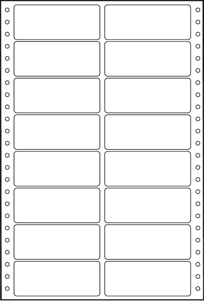 Etikety tabelační dvouřadé 89 x 36,1mm bílé