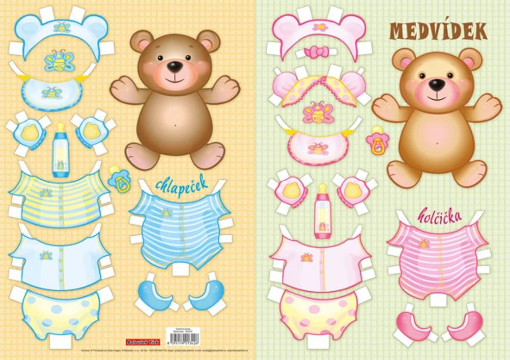 Baloušek Tisk vystřihovánka - Medvidek