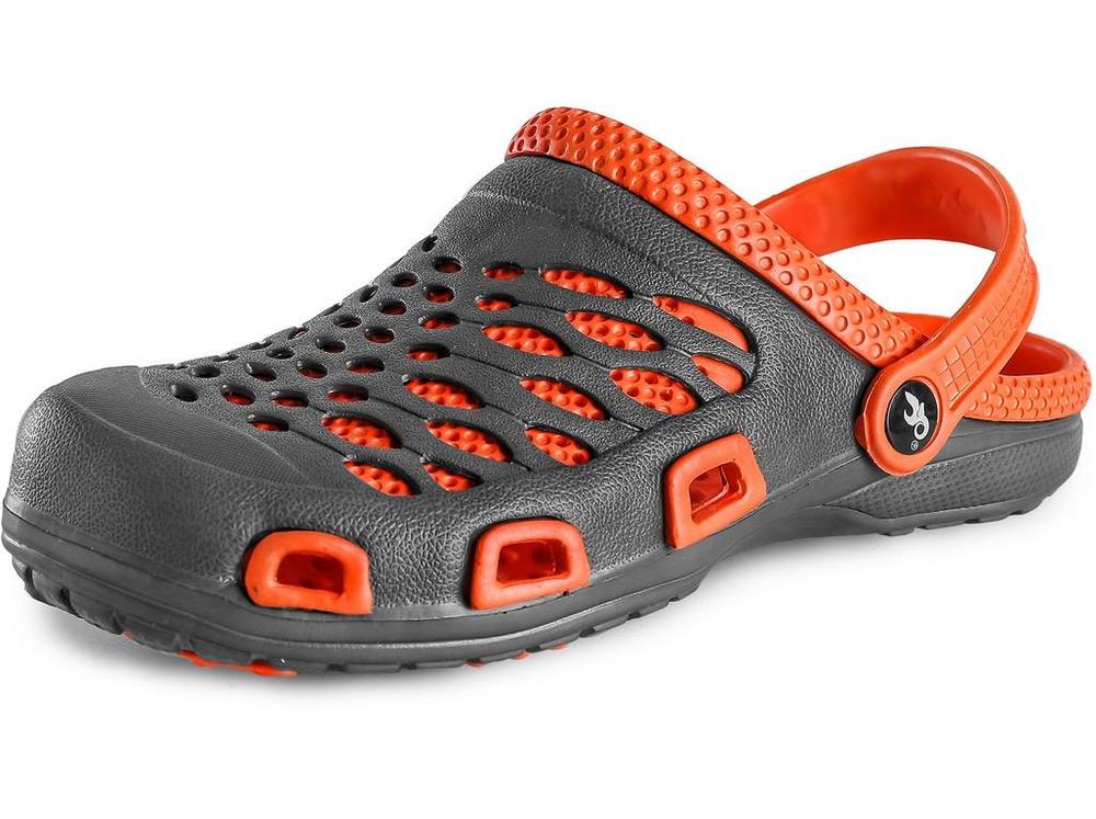 CXS obuv nazouvák TREND, plast, šedo-oranžový vel. 45