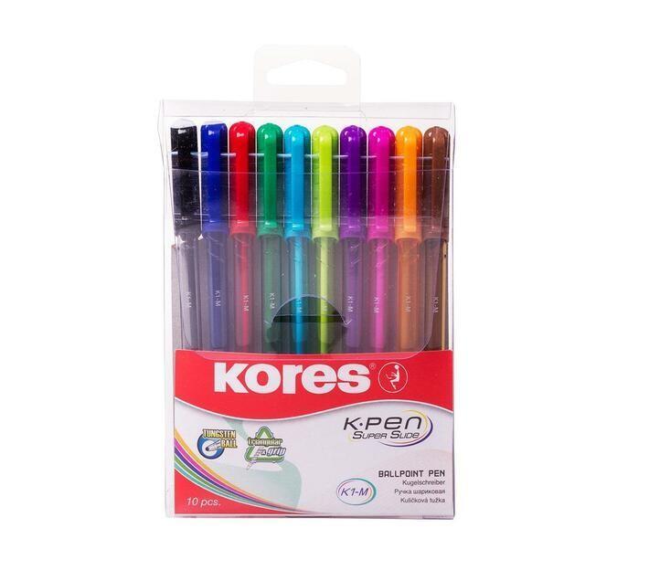 Kores pero kuličkové K1 trojhranné 1 mm, 10 barev