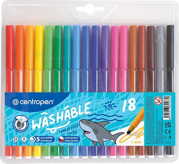 Centropen popisovač 7790 vypratelný sada 18 barev