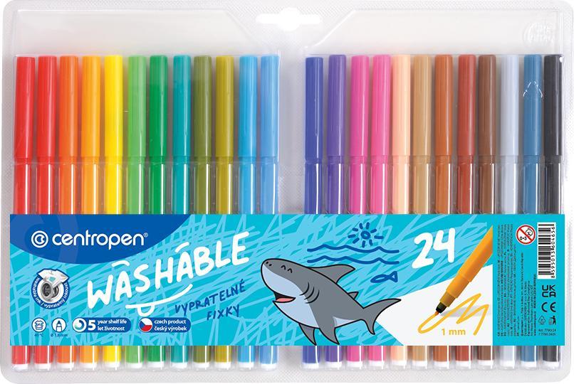 Centropen popisovač 7790 vypratelný sada 24 barev