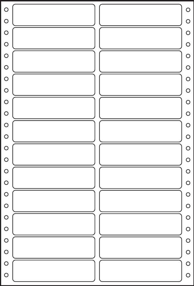 Etikety tabelační dvouřadé 89 x 23,4mm bílé