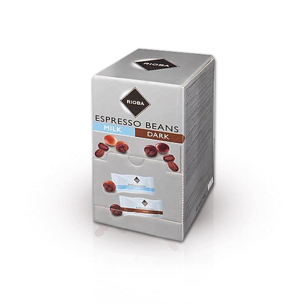 Rioba kávové zrno v čokoládě milk, dark 440 g / 400 ks