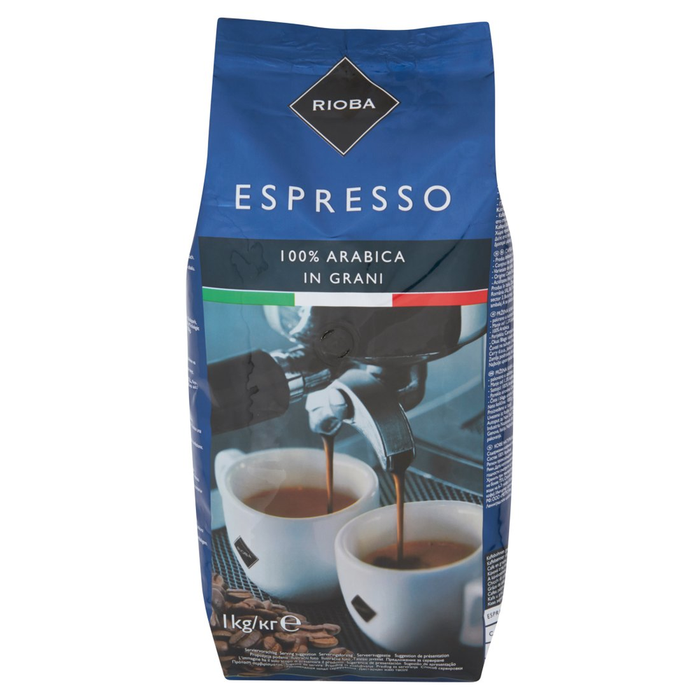 Káva Rioba Platinum 100% Arabica zrnková 1kg