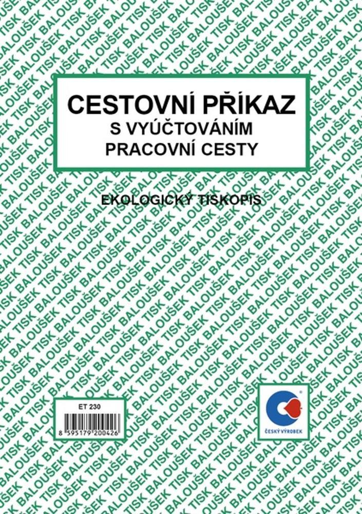 Baloušek Tisk cestovní příkaz s vyúčtováním A5 (oboustranný) eko