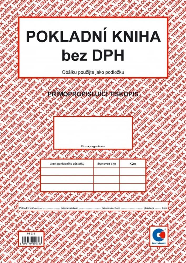 Baloušek Tisk pokladní kniha bez DPH A4 přímopropis.