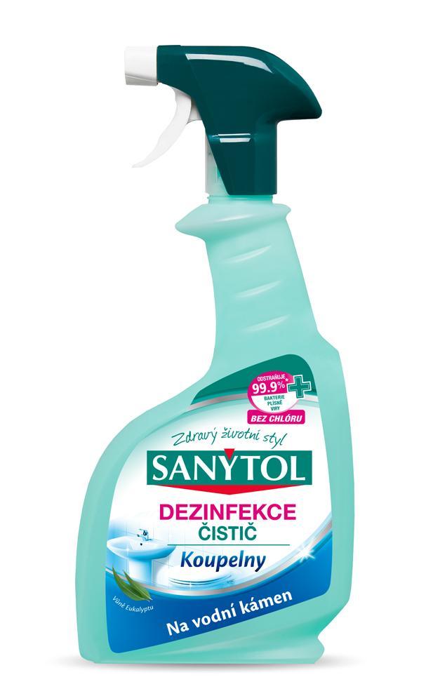 Sanytol proti vodnímu kameni v koupelně ve spreji 500 ml, eukalyptus