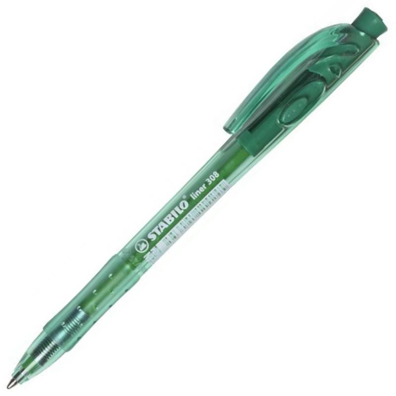 STABILO pero kuličkové Liner zelené