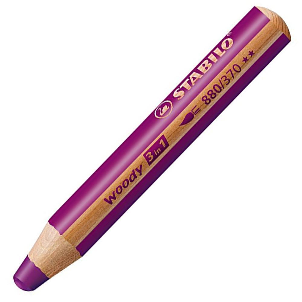 Pastelky STABILO woody 3 in 1 lila