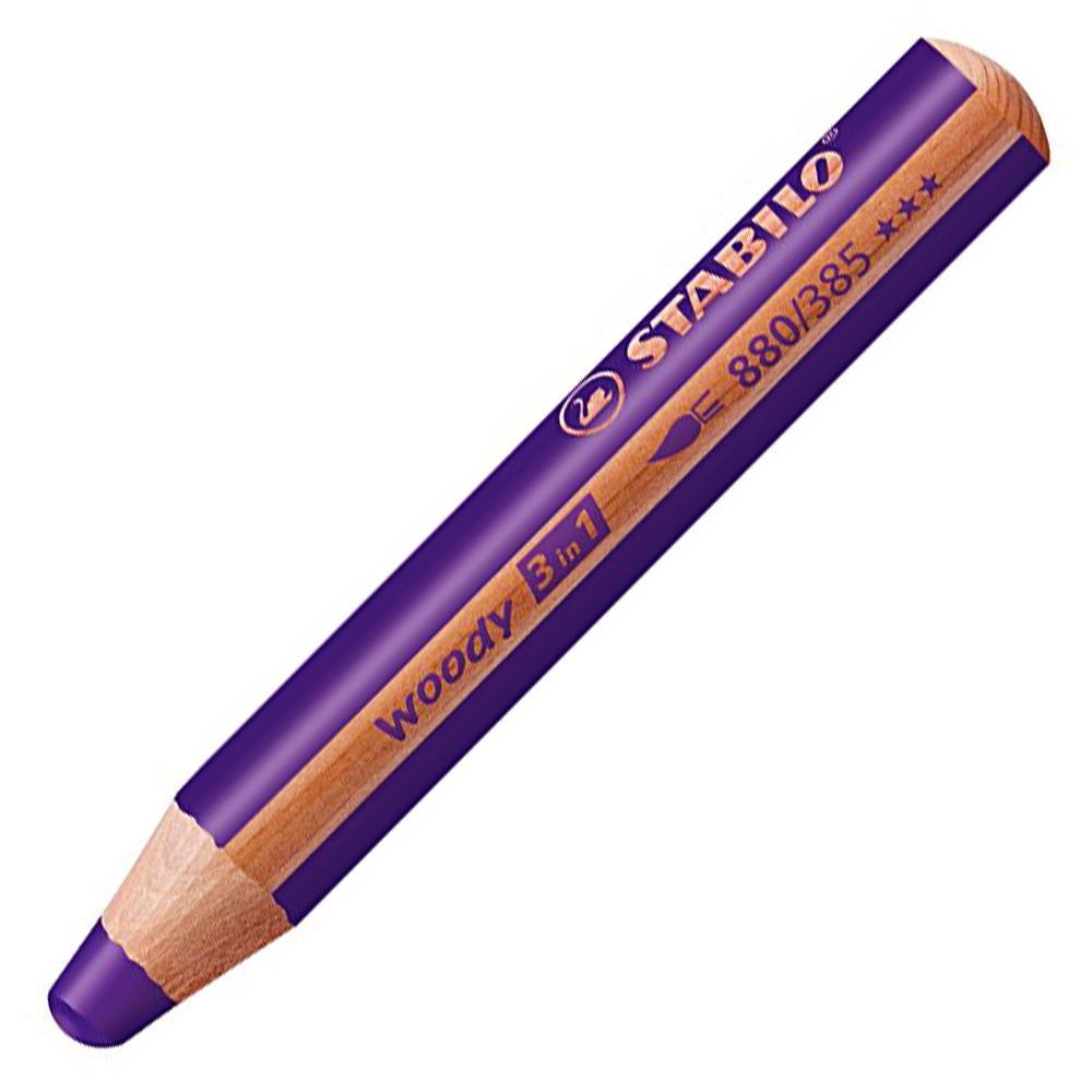 Pastelky STABILO woody 3 in 1 fialová