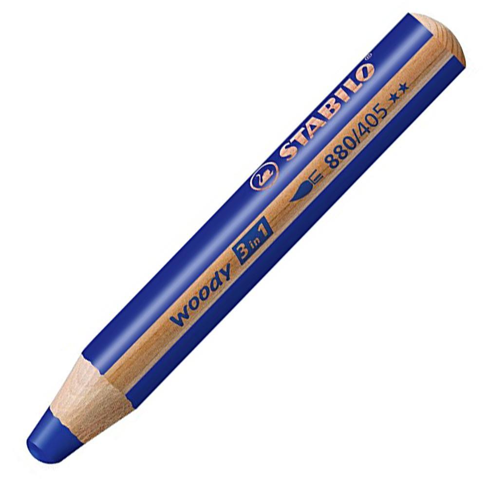 Pastelky STABILO woody 3 in 1 ultramarín