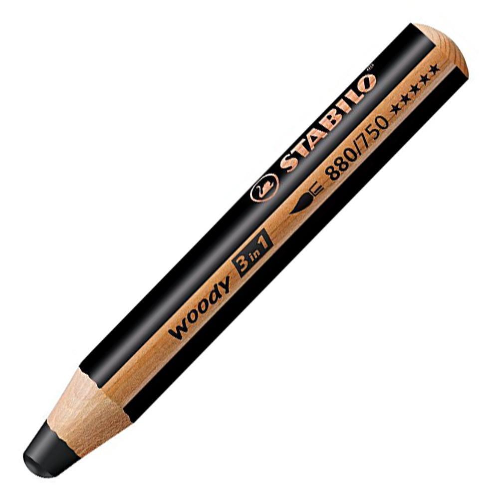 Pastelky STABILO woody 3 in 1 černá