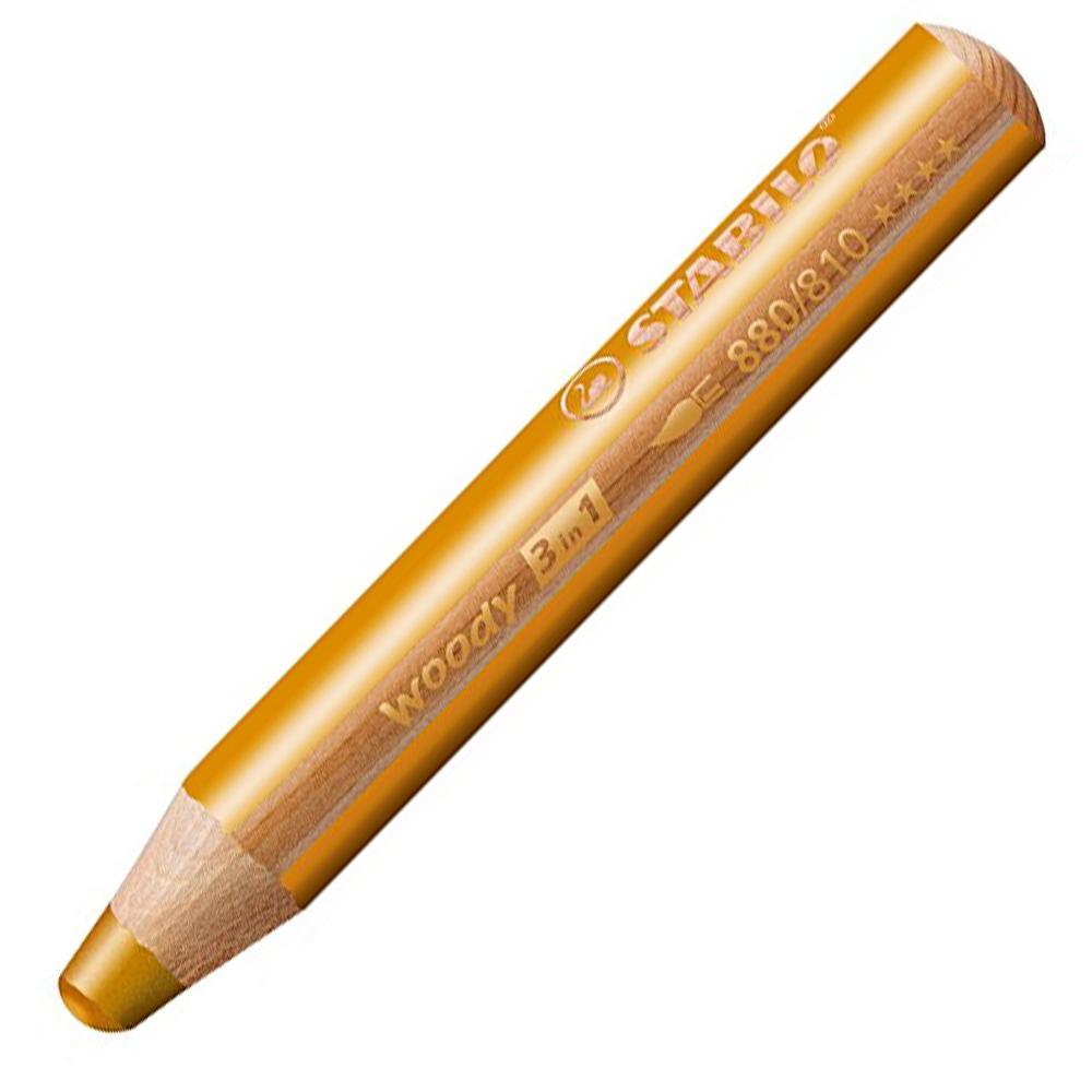 Pastelky STABILO woody 3 in 1 zlatá