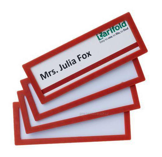Tarifold display Frame magnetický 120x45/4 ks červený