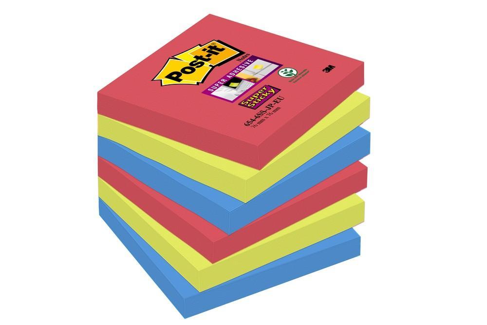 Post-it blok samolepicí BORA BORA 76 x 76 mm/6 ks, silně lepicí