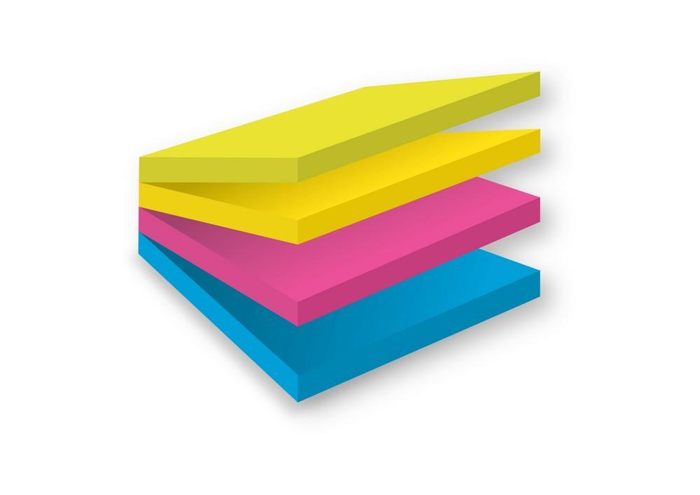 Post-it blok samolepicí Easy select 76 x 76 mm/4 ks neon